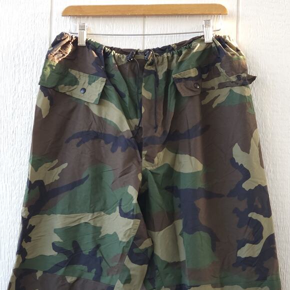Vtg ORC Army Camo Rain Pants M Waterproof Trousers Gorpcore Hiking Outdoors EUC - Picture 5 of 8